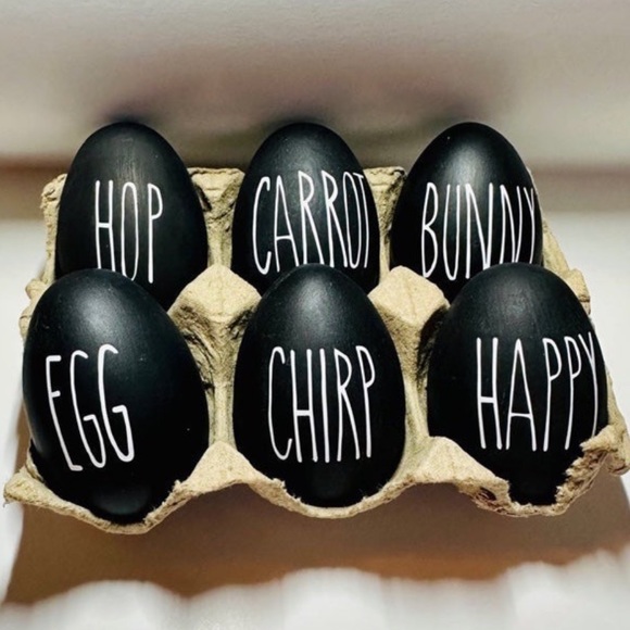 6~Handmade Black Easter Eggs - Picture 1 of 4